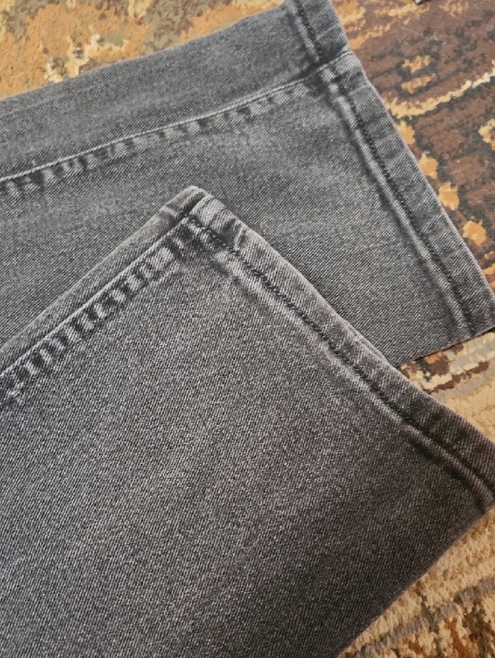 Wrangler Gray Flared Wide Leg Jeans - Picture 5 of 8